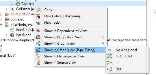 Show Type-based Graph view